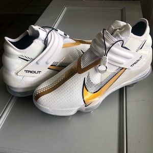 Nike Force Zoom Trout 7 Gold White Baseball Cleats (sz 12)